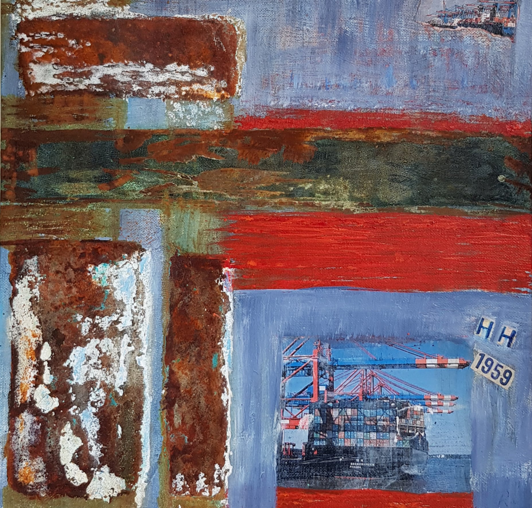 Hafen 1959 - 40x40cm